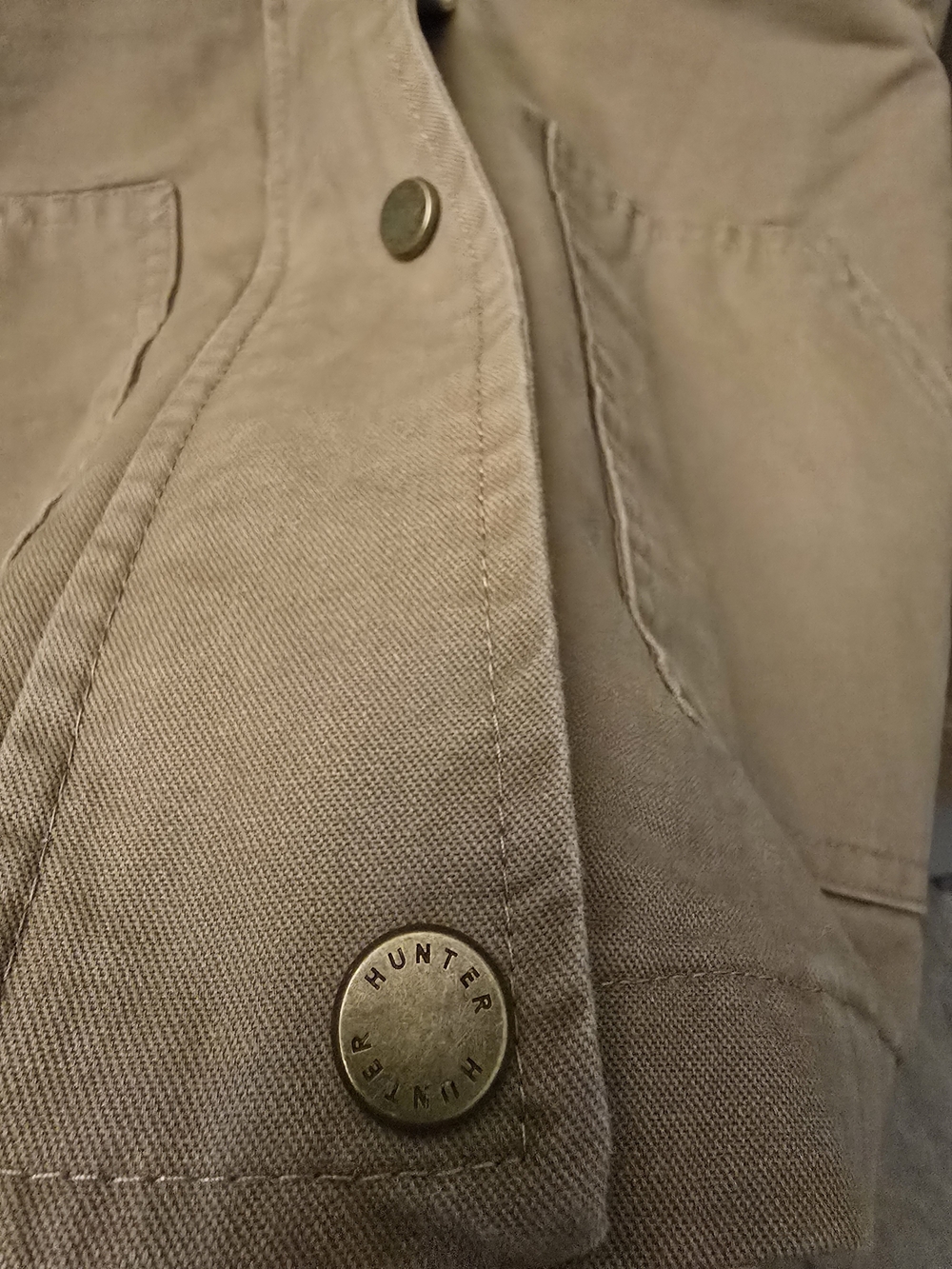Hunter Tan Jacket with Brown Corduroy Collar Size Xs NWT - Picture 9 of 9